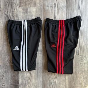 Adidas Kids Black and Red Track Pants Bundle